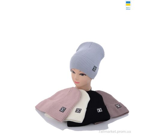 Жіноча шапка Зима SW033-4 на флісі mix (5 шт. р.сітка56-60) "Angelica" недорого оптом від прямого постачальника, зображення 2