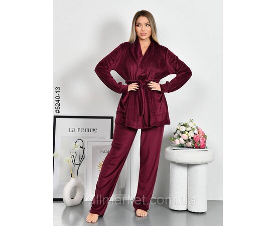 Костюм домашній жіночий велюр 42-44,46-48,50-52 (10кв) "NOWEMBER" недорого від прямого постачальника, зображення 4
