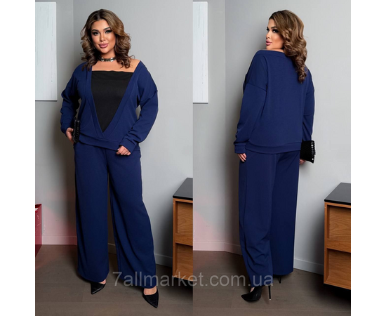 Фотография Костюм двойка женский трикотажный размеры 46-60 "LADA" недорого от прямого поставщик, изображение 2