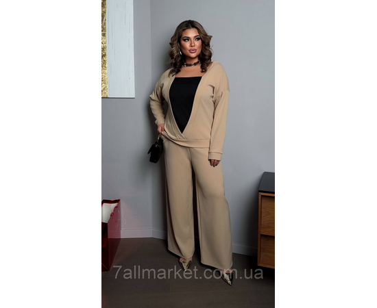 Костюм-двійка жіночий трикотажний розміри 46-60 "LADA" недорого від прямого постачальника, зображення 3