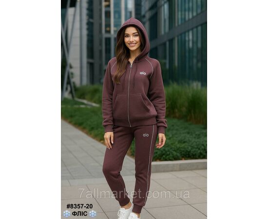 Спортивний костюм жіночий турецький двосторонній фліс норма 42,4446,48 (2кв) "NOWEMBER", зображення 2