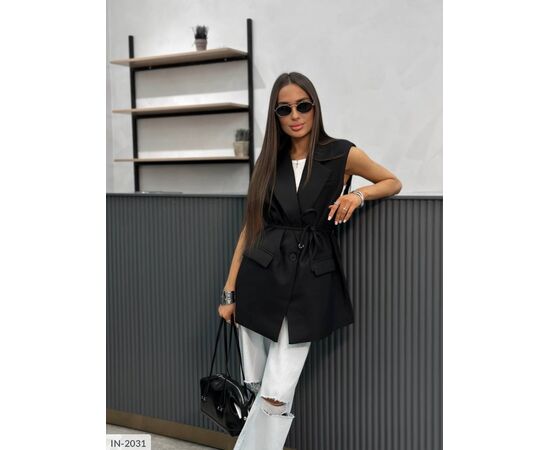 Фотография Женская жилетка р.S-M;M-L (2цв) "ANNVER" купить недорого от прямого поставщика, изображение 3