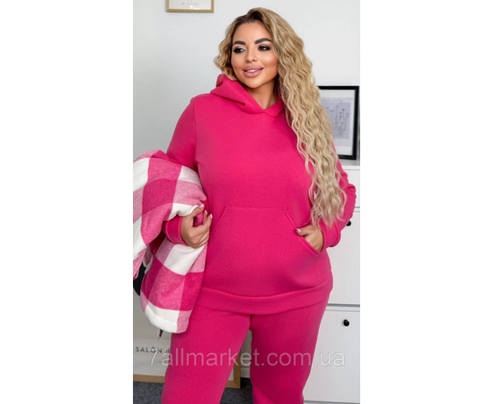 Фотография Костюм 3-ка женский спортивный трехнитка на флисе+кашемир (46-60) "LADA" недорого от прямого поставщика, изображение 4