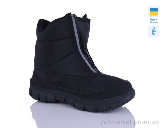 Черевики жіночі стильні Зима 1323 чорний чорна підошва видбивач (6 пар р.36-41) "DeMur" недорого оптом від прямого постачальника, зображення 2