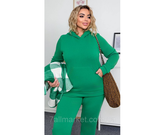 Фотография Костюм 3-ка женский спортивный трехнитка на флисе+кашемир (46-60) "LADA" недорого от прямого поставщика, изображение 4