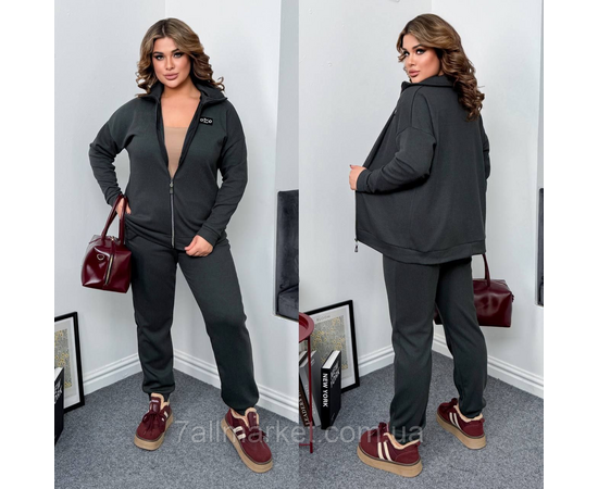 Фотография Костюм женский прогулочный ангора рубчик (46-60) "LADA" недорого от прямого поставщика, изображение 2