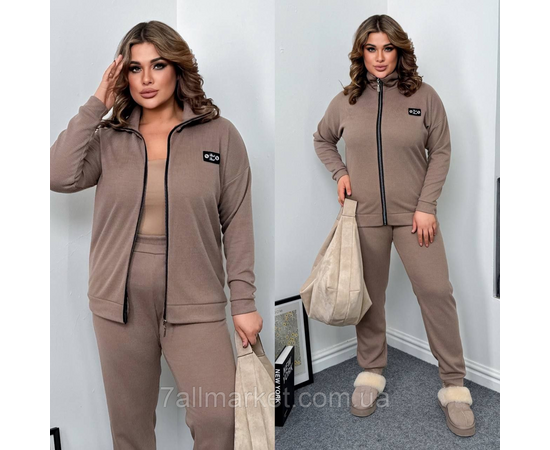 Фотография Костюм женский прогулочный ангора рубчик (46-60) "LADA" недорого от прямого поставщика, изображение 2