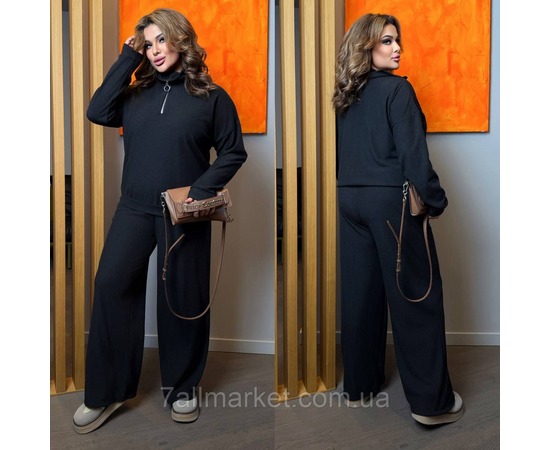 Фотография Костюм женский прогулочный ангора рубчик (46-60) "LADA" недорого от прямого поставщика, изображение 3