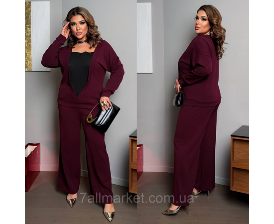 Фотография Костюм двойка женский трикотажный размеры 46-60 "LADA" недорого от прямого поставщик, изображение 2