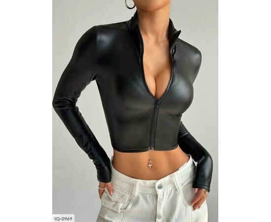 Жіночий топ еко шкіра р.42-46 "BEST FASHION" купити недорого від прямого постачальника, зображення 2