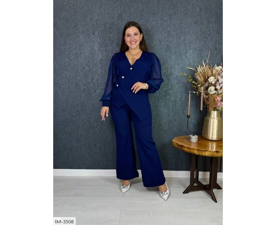 Фотография Костюм двойка женский большие размеры р.46-48;50-52;54-56;58-60 (3цв) "VLADA" купить недорого от прямого поставщика, изображение 6