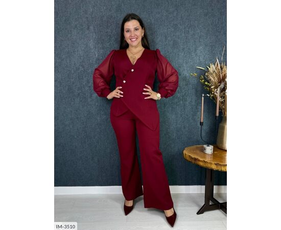 Фотография Костюм двойка женский большие размеры р.46-48;50-52;54-56;58-60 (3цв) "VLADA" купить недорого от прямого поставщика, изображение 4