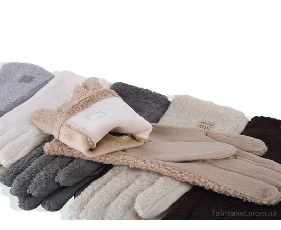 Рукавички жіночі Зима N025 mix (12 шт. р.сітка6,5-8,5) "KUINH" недорого оптом від прямого постачальника, зображення 2