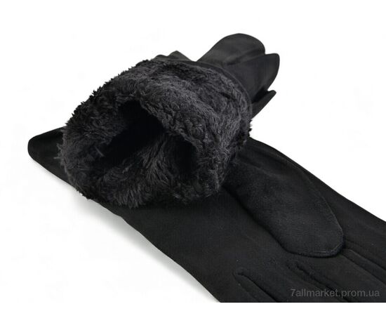 Рукавички жіночі Зима 02 black (10 шт. р.сітка6,5-8,5) "KUINH" недорого оптом від прямого постачальника, зображення 2