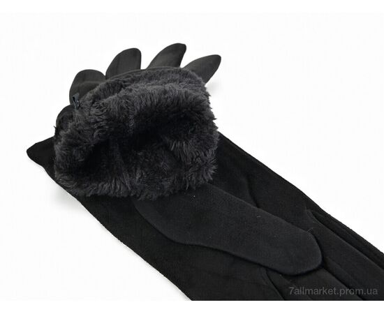 Рукавички жіночі Зима 04 black (10 шт. р.сітка6,5-8,5) "KUINH" недорого оптом від прямого постачальника, зображення 2