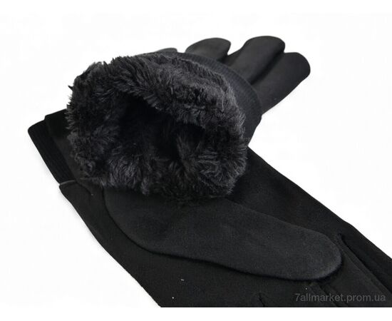 Рукавички жіночі Зима 010 black (10 шт. р.сітка6,5-8,5) "KUINH" недорого оптом від прямого постачальника, зображення 2