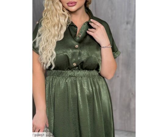 Фотография Женское платье на пуговицах р.46-48;50-52;54-56;58-50 (4цв) "VLADA" купить недорого от прямого поставщика, изображение 8