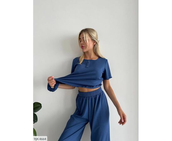 Фотография Костюм-тройка (топ+штаны+резинка) р.42-44;46-48 (10цв) "ANNABELLE" купить недорого от прямого поставщика, изображение 30