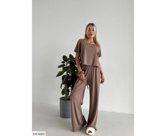 Фотография Костюм-тройка (топ+штаны+резинка) р.42-44;46-48 (10цв) "ANNABELLE" купить недорого от прямого поставщика, изображение 46