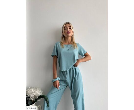 Фотография Костюм-тройка (топ+штаны+резинка) р.42-44;46-48 (10цв) "ANNABELLE" купить недорого от прямого поставщика, изображение 45