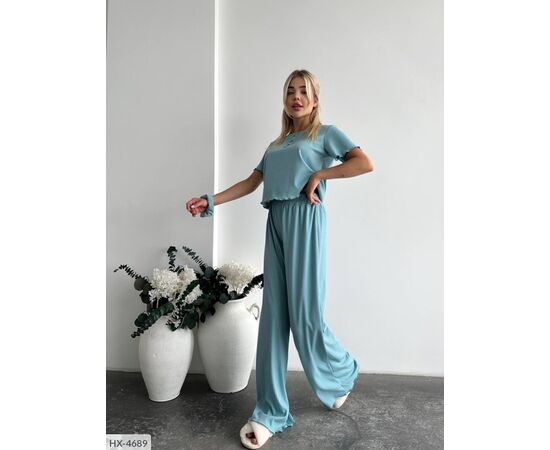 Фотография Костюм-тройка (топ+штаны+резинка) р.42-44;46-48 (10цв) "ANNABELLE" купить недорого от прямого поставщика, изображение 43