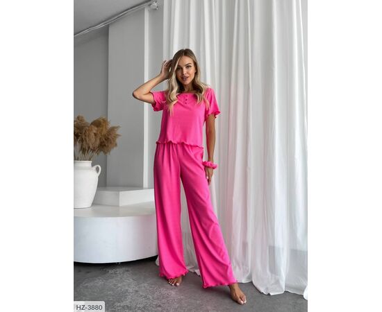 Фотография Костюм-тройка (топ+штаны+резинка) р.42-44;46-48 (10цв) "ANNABELLE" купить недорого от прямого поставщика, изображение 4