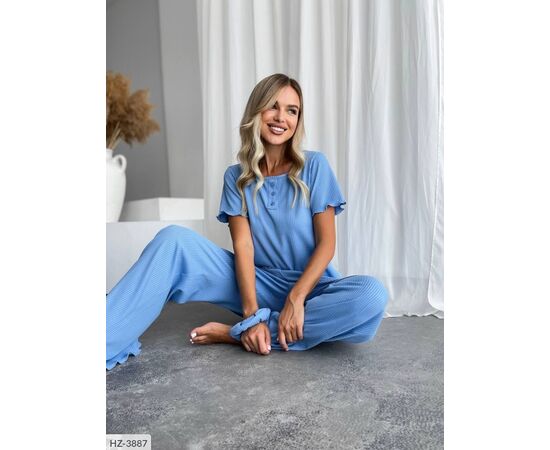 Фотография Костюм-тройка (топ+штаны+резинка) р.42-44;46-48 (10цв) "ANNABELLE" купить недорого от прямого поставщика, изображение 5