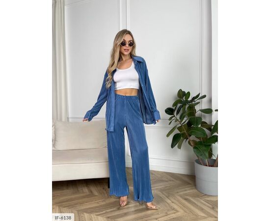 Фотография Костюм женский джинсовый большие размеры р.50-52 (5цв) "ANNABELLE" купить недорого от прямого поставщика, изображение 12