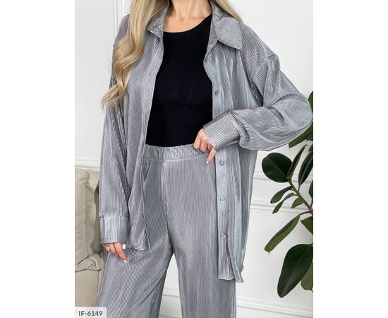 Фотография Костюм женский джинсовый большие размеры р.50-52 (5цв) "ANNABELLE" купить недорого от прямого поставщика, изображение 3