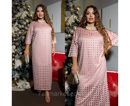 Фотография Платье женское замшевое с перфорацией р-ры 46-60 "LADA" купить недорого от прямого поставщика, изображение 2