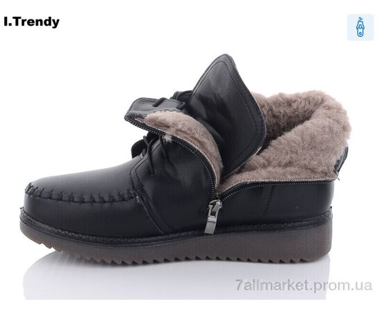 Черевики жіночі стильні Зима BK810A-1 (8 пар р.37-42) "Trendy" недорого оптом від прямого постачальника, зображення 2