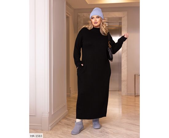 Фотография Женское ангоровое платье большого размера р.50-52;54-56;58-60;62-64 (7цв) "LETTI" купить недорого от прямого поставщика, изображение 2