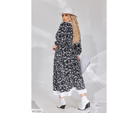 Фотография Женское платье софт р.50-52;54-56;58-60;62-64 (3цв) "LETTI" купить недорого от прямого поставщика, изображение 3