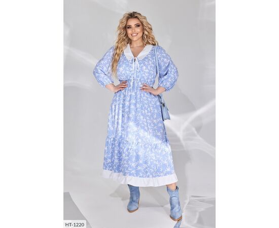 Фотография Женское платье софт р.50-52;54-56;58-60;62-64 (3цв) "LETTI" купить недорого от прямого поставщика, изображение 4