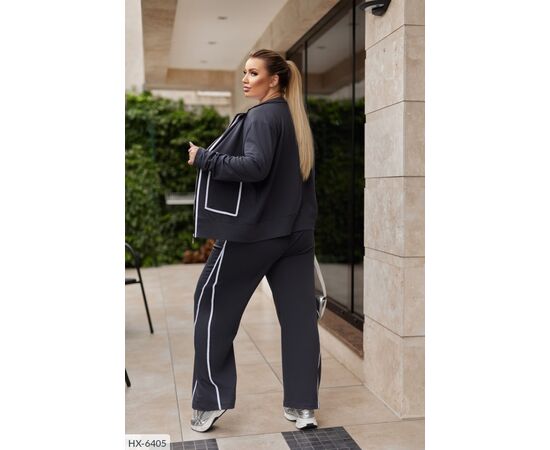 Спортивний костюм жіночий з накладними кишенями. р.50-52;54-56;58-60;62-64 (6кол.) "LETTI" купити недорого від прямого постачальника, зображення 8