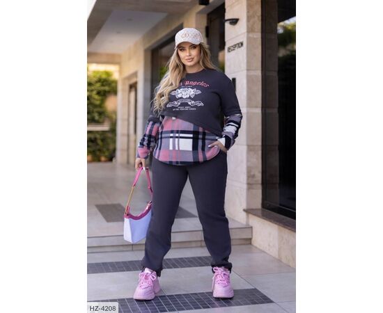 Фотография Женский прогулочный костюм со штанами большие размеры р.50-52;58-60;62-64;54-56 (5цв) "LETTI" купить недорого от прямого поставщика, изображение 10