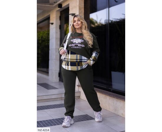 Фотография Женский прогулочный костюм со штанами большие размеры р.50-52;58-60;62-64;54-56 (5цв) "LETTI" купить недорого от прямого поставщика, изображение 4