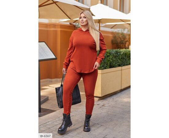 Фотография Костюм женский большие размеры с лосинами р.50-52;54-56;58-60;62-64 (6цв) "LETTI" купить недорого от прямого поставщика, изображение 7