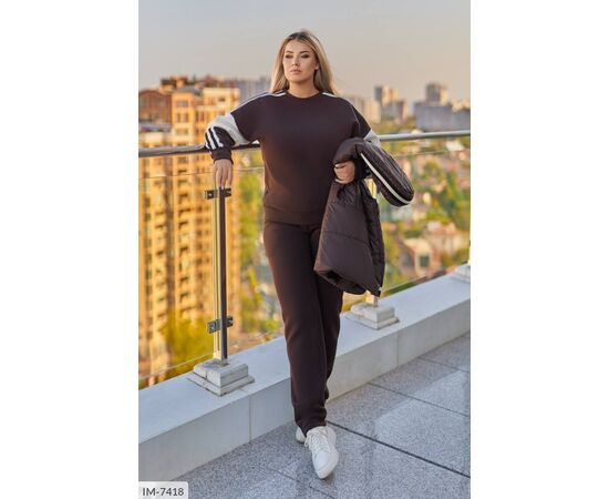 Фотография Женский прогулочный костюм со штанами большие размеры р.50-52;54-56;58-60;62-64 "LETTI" купить недорого от прямого поставщика, изображение 15