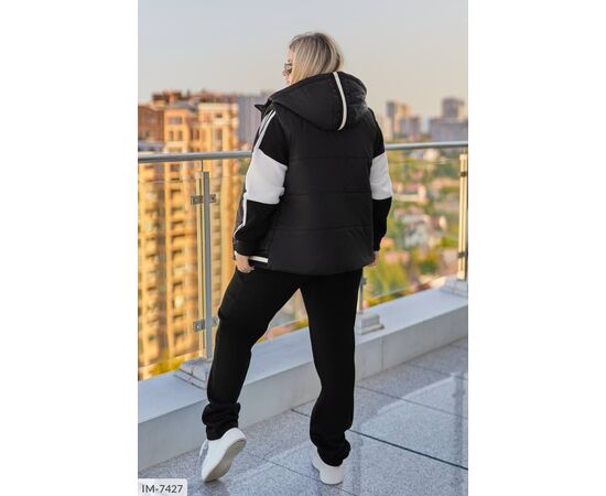 Фотография Женский прогулочный костюм со штанами большие размеры р.50-52;54-56;58-60;62-64 "LETTI" купить недорого от прямого поставщика, изображение 9