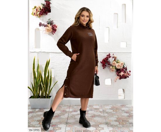 Фотография Женское летнее трикотажное платье р.50-52;54-56;58-60;62-64 "LETTI" купить недорого от прямого поставщика, изображение 8