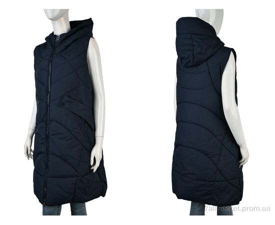Фотография Жилетка женская Весна/осень 2301 (12123) navy (4 шт. р.сетка M-2XL) "Obuvok" недорого оптом от прямого поставщика, изображение 3