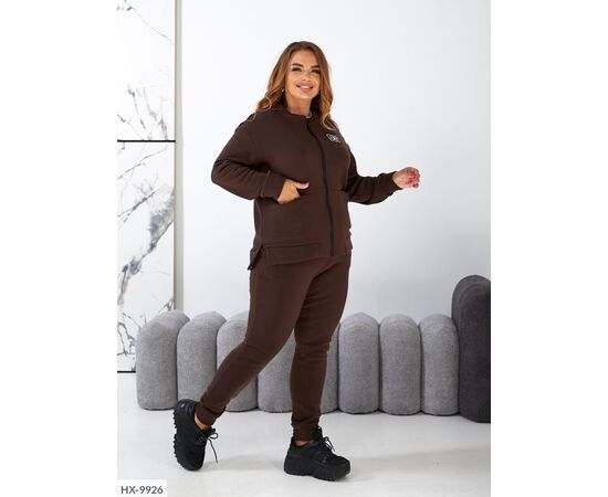 Фотография Женский костюм на флисе  батальные размеры р.50-52;54-56;58-60;62-64 (5цв) "LETTI" купить недорого от прямого поставщика, изображение 5