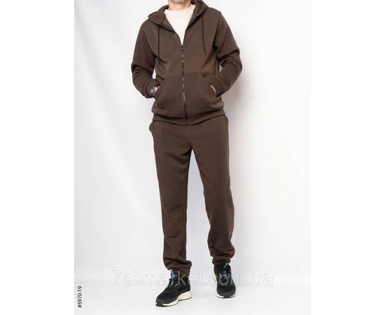 Фотография Спортивный костюм мужской трехнитка на флисе норма 48,50,52,54,56 (2цв) "NOWEMBER", изображение 2