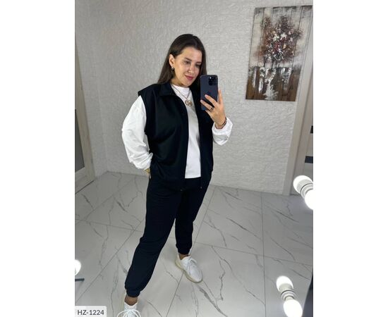 Костюм жіночий трійка великі розміри р.46-48;50-52;54-56;58-60;62-64 (3кол.) "VLADA" купити недорого від прямого постачальника, зображення 4