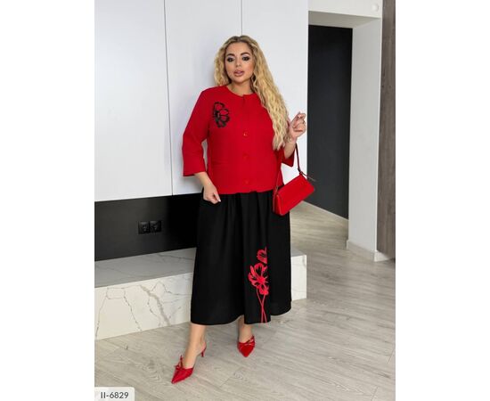 Костюм двійка жіночий великі розміри р.46-48;50-52;54-56;58-60;62-64 (5кол.) "VLADA" купити недорого від прямого постачальника, зображення 3