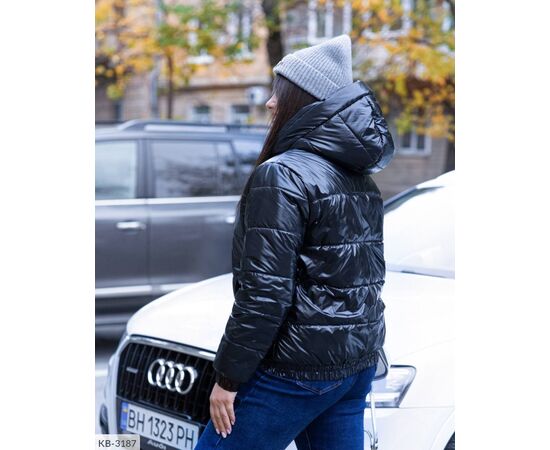 Жіноча куртка плащівка на синтипоні з капюшоном. р.50-52;54-56 "VLADA" купити недорого від прямого постачальника, зображення 6