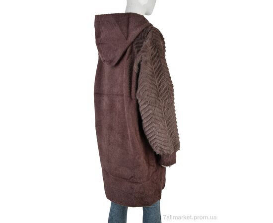 Пальто жіноче Весна/осінь N28 brown (1 шт. р.сітка46-52) "Edel" недорого оптом від прямого постачальника, зображення 2