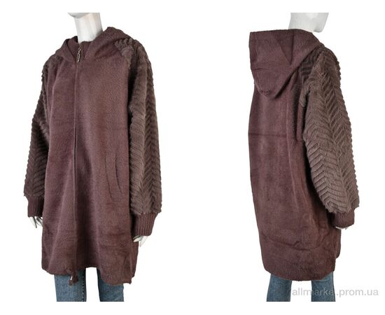 Пальто жіноче Весна/осінь N28 brown (1 шт. р.сітка46-52) "Edel" недорого оптом від прямого постачальника, зображення 3