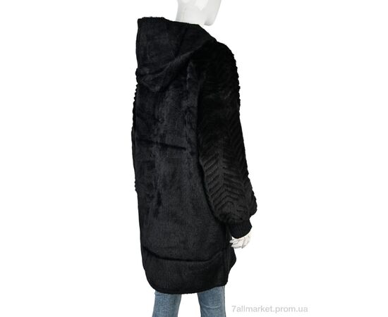 Пальто жіноче Весна/осінь N28 black (1 шт. р.сітка46-52) "Edel" недорого оптом від прямого постачальника, зображення 2